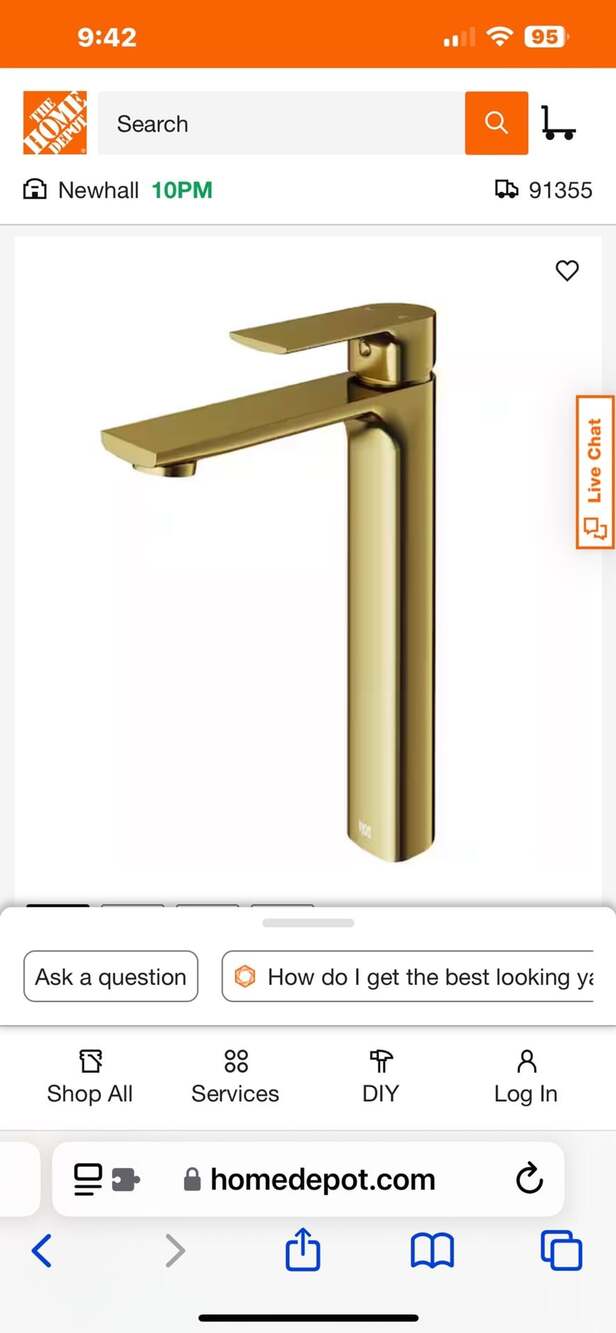 VIGO Norfolk Single Handle Single-Hole Bathroom Vessel Faucet in Matte Brushed G